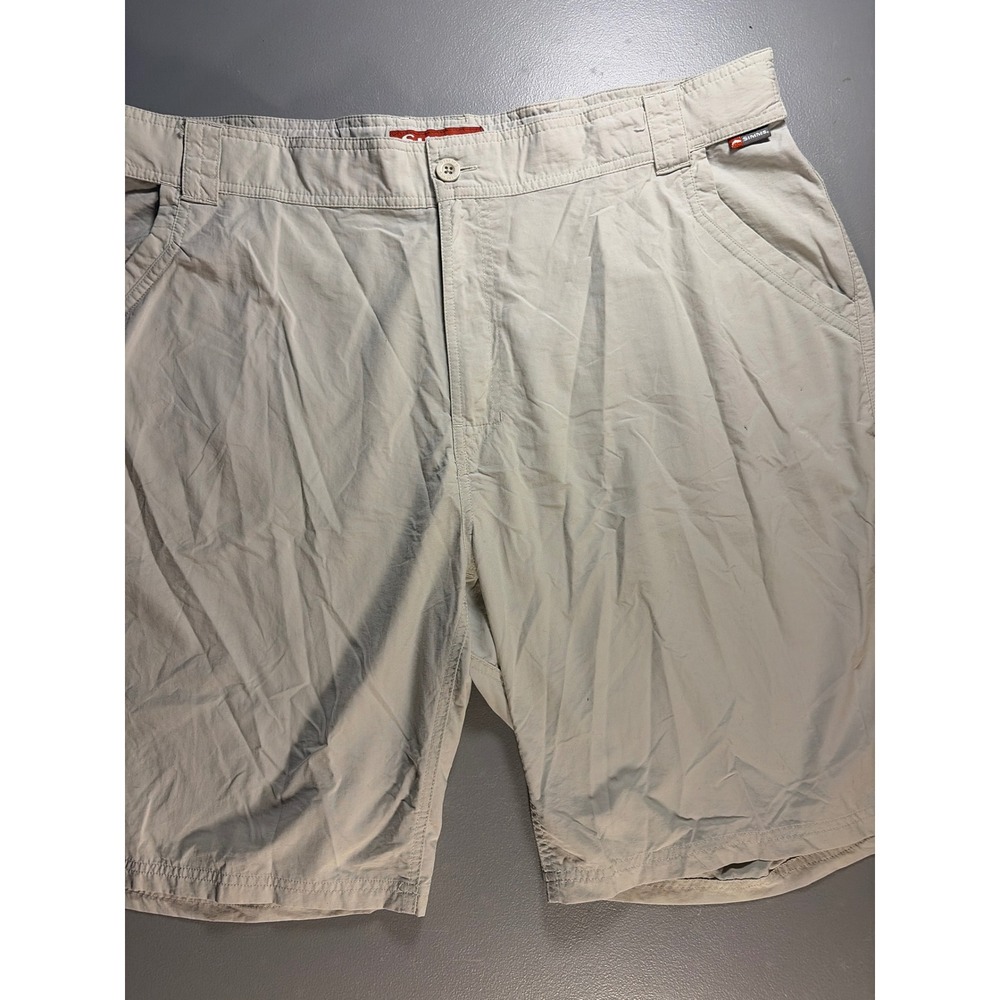 Simms Fishing Shorts Mens XXL Tan Performance Outdoor Quick Dry Hiking Cargo